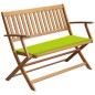 vidaXL Banco de jardín con cojín madera maciza de acacia 120 cm vidaXL Banco de jardín con cojín madera maciza de acacia 120 cm
