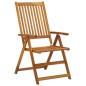 vidaXL Sillas de jardín reclinables 4 uds madera maciza acacia cojines vidaXL Sillas de jardín reclinables 4 uds madera maciza acacia cojines