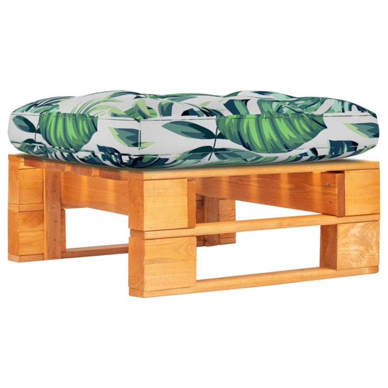 vidaXL Otomana de jardín de palets madera pino impregnada marrón miel vidaXL Otomana de jardín de palets madera pino impregnada marrón miel