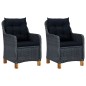 vidaXL Juego de comedor para jardín 3 piezas gris oscuro vidaXL Juego de comedor para jardín 3 piezas gris oscuro