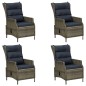 vidaXL Juego de comedor para jardín de 5 piezas marrón vidaXL Juego de comedor para jardín de 5 piezas marrón