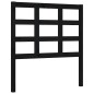 vidaXL Estructura de cama con cabecero madera maciza negro 100x200 cm vidaXL Estructura de cama con cabecero madera maciza negro 100x200 cm