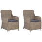 vidaXL Juego de comedor para jardín de 3 piezas marrón vidaXL Juego de comedor para jardín de 3 piezas marrón