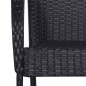 vidaXL Juego de comedor para jardín 5 piezas negro vidaXL Juego de comedor para jardín 5 piezas negro