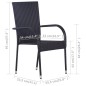 vidaXL Juego de comedor para jardín 5 piezas negro vidaXL Juego de comedor para jardín 5 piezas negro