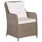 vidaXL Juego de comedor para jardín 5 piezas marrón vidaXL Juego de comedor para jardín 5 piezas marrón