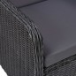 vidaXL Juego de comedor para jardín 5 piezas negro vidaXL Juego de comedor para jardín 5 piezas negro