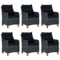 vidaXL Juego de comedor para jardín de 7 piezas gris oscuro vidaXL Juego de comedor para jardín de 7 piezas gris oscuro