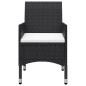 vidaXL Juego de comedor de jardín de 9 piezas negro vidaXL Juego de comedor de jardín de 9 piezas negro