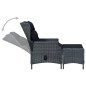 vidaXL Juego de comedor para jardín de 7 piezas gris oscuro