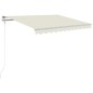 vidaXL Toldo automático con LED sensor de viento color crema 300x250cm vidaXL Toldo automático con LED sensor de viento color crema 300x250cm