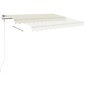 vidaXL Toldo automático con LED sensor de viento color crema 300x250cm vidaXL Toldo automático con LED sensor de viento color crema 300x250cm