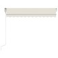 vidaXL Toldo automático con LED sensor de viento color crema 300x250cm vidaXL Toldo automático con LED sensor de viento color crema 300x250cm