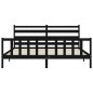 vidaXL Estructura de cama con cabecero madera maciza negro 200x200 cm vidaXL Estructura de cama con cabecero madera maciza negro 200x200 cm