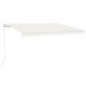vidaXL Toldo retráctil manual con LED crema 400x300 cm vidaXL Toldo retráctil manual con LED crema 400x300 cm