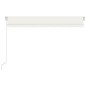 vidaXL Toldo retráctil manual con LED crema 400x300 cm vidaXL Toldo retráctil manual con LED crema 400x300 cm