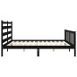 vidaXL Estructura de cama con cabecero madera maciza negro 200x200 cm vidaXL Estructura de cama con cabecero madera maciza negro 200x200 cm