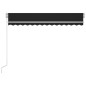vidaXL Toldo manual retráctil con LED antracita 300x250 cm vidaXL Toldo manual retráctil con LED antracita 300x250 cm