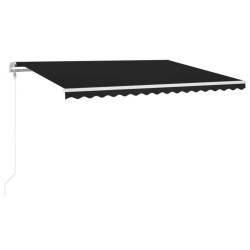 vidaXL Toldo automático con LED sensor de viento antracita 400x300 cm