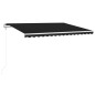 vidaXL Toldo automático con LED sensor de viento antracita 400x300 cm vidaXL Toldo automático con LED sensor de viento antracita 400x300 cm