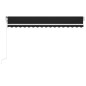 vidaXL Toldo automático con LED sensor de viento antracita 400x300 cm vidaXL Toldo automático con LED sensor de viento antracita 400x300 cm