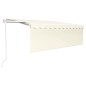vidaXL Toldo automático retráctil con persiana color crema 4x3 m vidaXL Toldo automático retráctil con persiana color crema 4x3 m