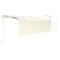 vidaXL Toldo automático retráctil con persiana color crema 4x3 m vidaXL Toldo automático retráctil con persiana color crema 4x3 m