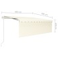vidaXL Toldo automático retráctil con persiana color crema 4x3 m vidaXL Toldo automático retráctil con persiana color crema 4x3 m