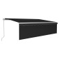 vidaXL Toldo retráctil manual con persiana 5x3 m gris antracita vidaXL Toldo retráctil manual con persiana 5x3 m gris antracita