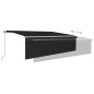 vidaXL Toldo retráctil manual con persiana 5x3 m gris antracita vidaXL Toldo retráctil manual con persiana 5x3 m gris antracita