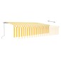 vidaXL Toldo retráctil manual con persiana amarillo y blanco 6x3 m vidaXL Toldo retráctil manual con persiana amarillo y blanco 6x3 m