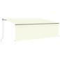 vidaXL Toldo retráctil manual con persiana color crema 4x3 m vidaXL Toldo retráctil manual con persiana color crema 4x3 m
