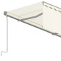 vidaXL Toldo retráctil manual con persiana color crema 4x3 m vidaXL Toldo retráctil manual con persiana color crema 4x3 m