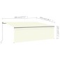 vidaXL Toldo retráctil manual con persiana color crema 4x3 m vidaXL Toldo retráctil manual con persiana color crema 4x3 m