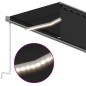 vidaXL Toldo automático persiana LED sensor viento gris antracita 5x3m vidaXL Toldo automático persiana LED sensor viento gris antracita 5x3m
