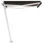 vidaXL Toldo manual retráctil con luz LED antracita 300x250 cm vidaXL Toldo manual retráctil con luz LED antracita 300x250 cm
