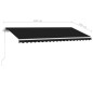 vidaXL Toldo retráctil manual con LED gris antracita 400x300 cm