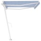 vidaXL Toldo de pie automático azul y blanco 400x300 cm vidaXL Toldo de pie automático azul y blanco 400x300 cm