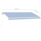 vidaXL Toldo de pie automático azul y blanco 400x300 cm vidaXL Toldo de pie automático azul y blanco 400x300 cm