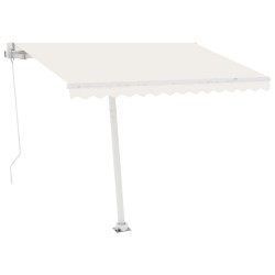 vidaXL Toldo automático con LED sensor de viento color crema 300x250cm