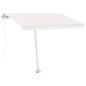 vidaXL Toldo automático con LED sensor de viento color crema 300x250cm vidaXL Toldo automático con LED sensor de viento color crema 300x250cm