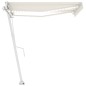 vidaXL Toldo automático con LED sensor de viento color crema 300x250cm vidaXL Toldo automático con LED sensor de viento color crema 300x250cm