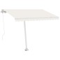 vidaXL Toldo de pie retráctil manual crema 300x250 cm vidaXL Toldo de pie retráctil manual crema 300x250 cm