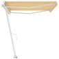 vidaXL Toldo de pie manual retráctil amarillo y blanco 400x300 cm vidaXL Toldo de pie manual retráctil amarillo y blanco 400x300 cm