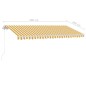 vidaXL Toldo de pie manual retráctil amarillo y blanco 400x300 cm vidaXL Toldo de pie manual retráctil amarillo y blanco 400x300 cm