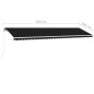 vidaXL Toldo de pie retráctil manual antracita 600x300 cm vidaXL Toldo de pie retráctil manual antracita 600x300 cm
