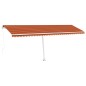 vidaXL Toldo de pie retráctil manual naranja y marrón 600x300 cm vidaXL Toldo de pie retráctil manual naranja y marrón 600x300 cm
