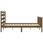 vidaXL Estructura cama y cabecero madera maciza marrón miel 120x200 cm vidaXL Estructura cama y cabecero madera maciza marrón miel 120x200 cm