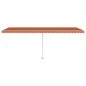 vidaXL Toldo de pie retráctil manual naranja y marrón 600x300 cm vidaXL Toldo de pie retráctil manual naranja y marrón 600x300 cm
