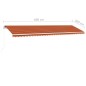 vidaXL Toldo de pie retráctil manual naranja y marrón 600x300 cm vidaXL Toldo de pie retráctil manual naranja y marrón 600x300 cm